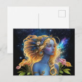 *~* Galaxy Galactic Vrouwen Fantasy Juwelen AP58 Feestdagenkaart (Voorkant / Achterkant)