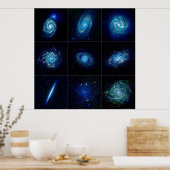 Galaxy Galerie - Negen spectaculaire sterrenstelse Poster (Keuken)