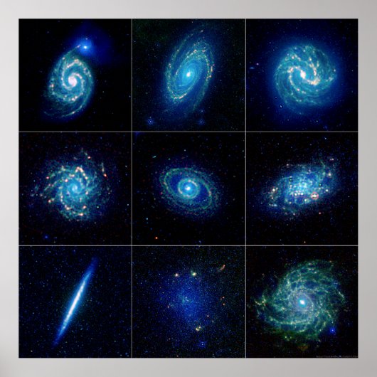 Galaxy Galerie - Negen spectaculaire sterrenstelse Poster (Voorkant)