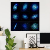 Galaxy Galerie - Negen spectaculaire sterrenstelse Poster (Thuiskantoor)