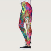 Galaxy Ganesh God Hippie Boho Psychedelische Leggi Leggings (Links)