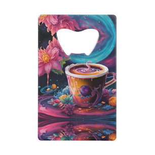 Galaxy Garden Coffee Art Creditkaart Flessenopener
