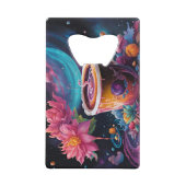 Galaxy Garden Coffee Art Creditkaart Flessenopener (Achterkant)
