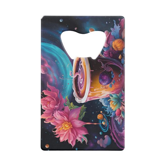 Galaxy Garden Coffee Art Creditkaart Flessenopener (Achterkant)