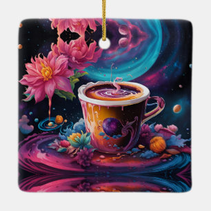 Galaxy Garden Coffee Art Keramisch Ornament
