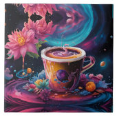 Galaxy Garden Coffee Art Tegeltje (Voorkant)