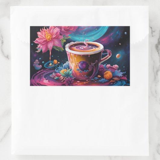 Galaxy Garden Koffie Rechthoekige Sticker (Tas)