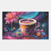 Galaxy Garden Koffie Rechthoekige Sticker (Voorkant)