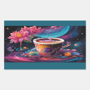 Galaxy Garden Koffie Rechthoekige Sticker