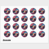 Galaxy Garden Koffie Ronde Sticker (Vel)