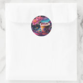 Galaxy Garden Koffie Ronde Sticker (Tas)
