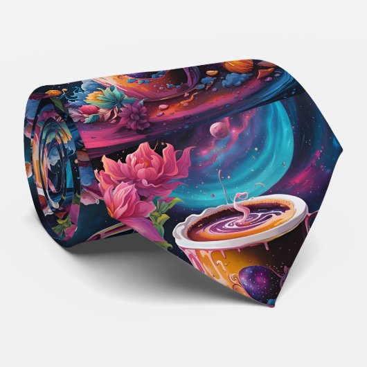 Galaxy Garden Koffie Stropdas (Opgerold)