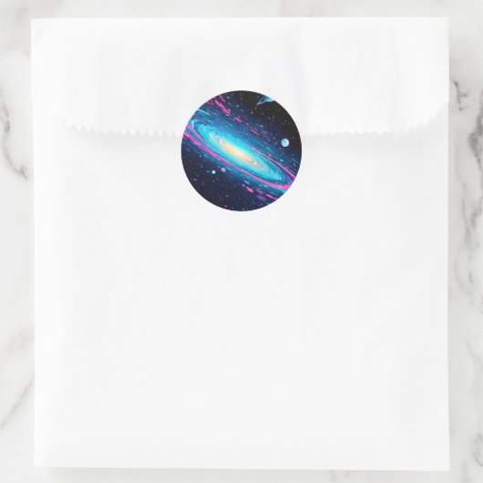 Galaxy gedempt v1 ronde sticker (Tas)
