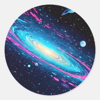 Galaxy gedempt v1 ronde sticker