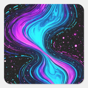 Galaxy gedempt v2 vierkante sticker