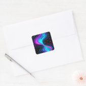 Galaxy gedempt v2 vierkante sticker (Envelop)