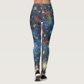 Galaxy geïnspireerd hemels kosmisch wervelend univ leggings (Achterkant)