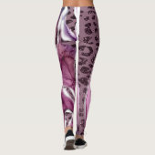 Galaxy geïnspireerde Paarse Leggings, unieke wilde Leggings (Achterkant)