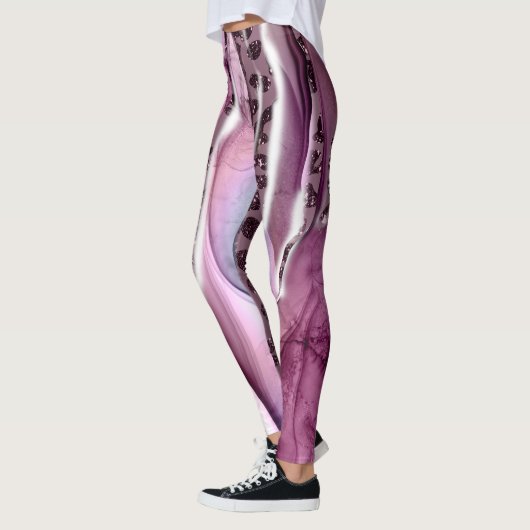 Galaxy geïnspireerde Paarse Leggings, unieke wilde Leggings (Links)