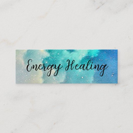 Galaxy gemengde kleuren blauwe, groene troebele he mini visitekaartje (Voorkant)