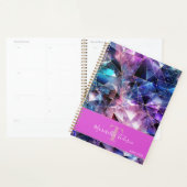 Galaxy Gemstone Crystal Paarse geometrische ontwer Planner (Display)