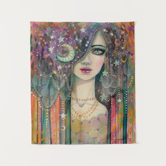 Galaxy Girl Bohemian Fantasy door Molly Harrison Wandkleed (Voorkant)