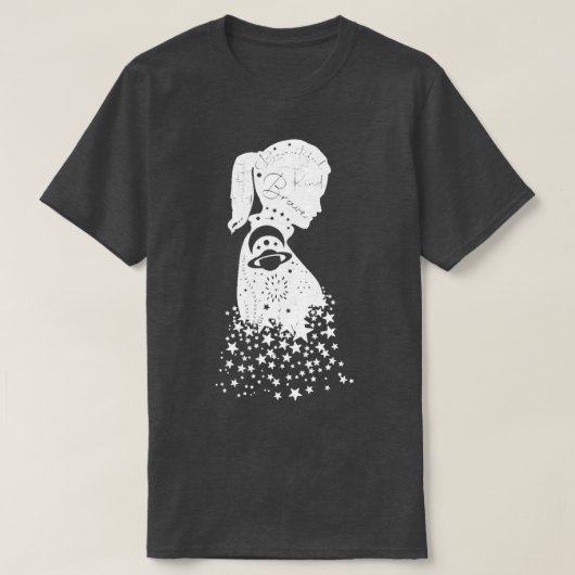 Galaxy Girl Moeder Zuster Astrology Witchy Gothic T-shirt (Design voorkant)