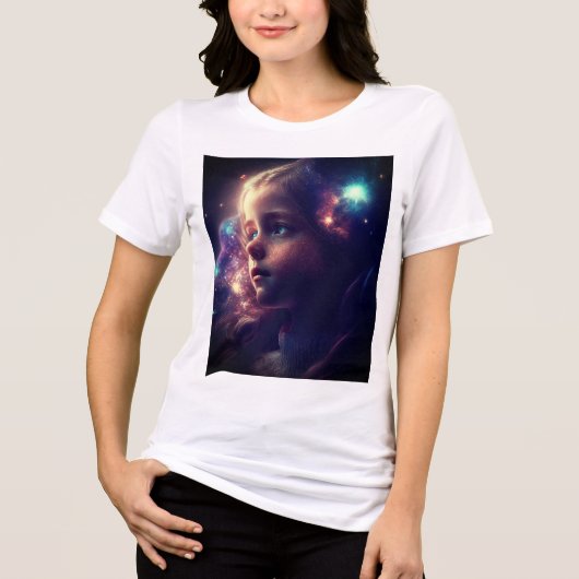 Galaxy Girl Tri-Blend Shirt (Voorkant)