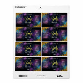 Galaxy Glitter Black en Gold Body Butter Labels (Full Sheet)
