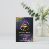 Galaxy Glitter Black en Gold Fragrance List Card Visitekaartje (Staand voorkant)