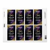 Galaxy Glitter Black en Gold Hair Product Labels (Full Sheet)