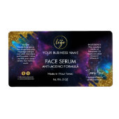 Galaxy Glitter Black Face and Hair Serum Label (Voorkant)
