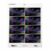 Galaxy Glitter Black Face and Hair Serum Label (Full Sheet)