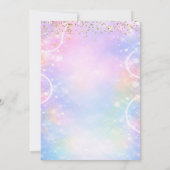 Galaxy Glitter Disco Ball 7 Birthday Ice Cream  Kaart (Achterkant)