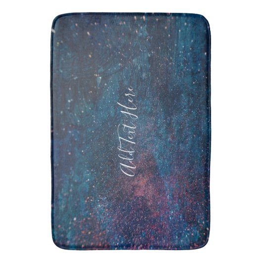 Galaxy Glitter Paint Swirls Badmat (Voorkant Verticaal)