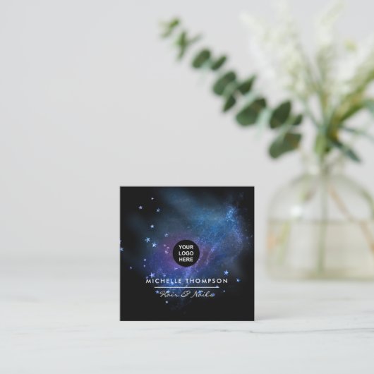 Galaxy Glitter Visitekaartje (Staand voorkant)
