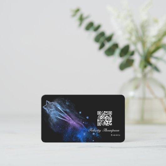 Galaxy Glitter Visitekaartje (Staand voorkant)