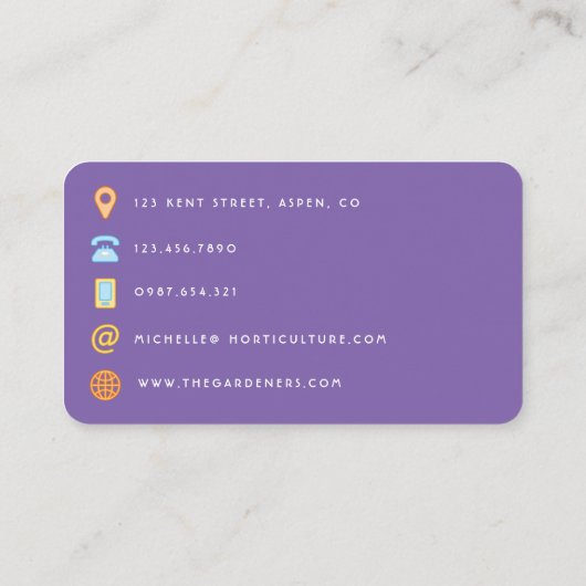 Galaxy Glitter Visitekaartje (Achterkant)