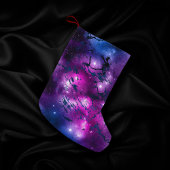 Galaxy Glow | Cosmic Blue Paars en roze marmer Kleine Kerstsok