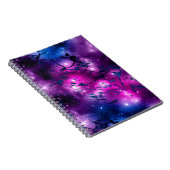 Galaxy Glow | Cosmic Blue Paars en roze marmer Notitieboek (Rechterzijde)