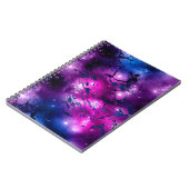 Galaxy Glow | Cosmic Blue Paars en roze marmer Notitieboek (Linkerzijde)