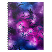 Galaxy Glow | Cosmic Blue Paars en roze marmer Notitieboek (Voorkant)