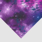 Galaxy Glow | Cosmic Blue Paars en roze marmer Tissuepapier (Detail)