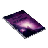 Galaxy Glow Paars en Roze marmer Notitieboek (Rechterzijde)