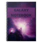 Galaxy Glow Paars en Roze marmer Notitieboek (Voorkant)