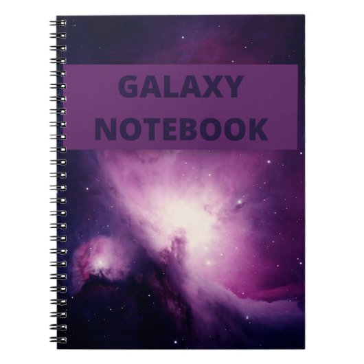 Galaxy Glow Paars en Roze marmer Notitieboek (Voorkant)