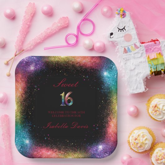 Galaxy Glow Sweet 16 Papier Bord (Feest)