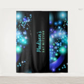 GALAXY GLOWING STARS Bat Mitzvah Backdrop Wandkleed (Voorkant)