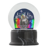 Galaxy Goat Astronaut in de regenboogruimte Sneeuwbol (Voorkant)