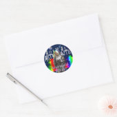 Galaxy Goat Astronaut in de ruimte Ronde Sticker (Envelop)